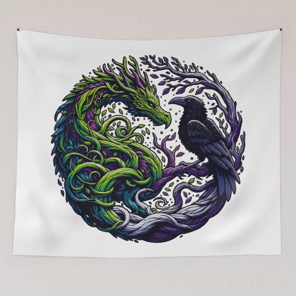 Item preview, A tree dragon and a raven designed and sold by FLEXsDESIGN.