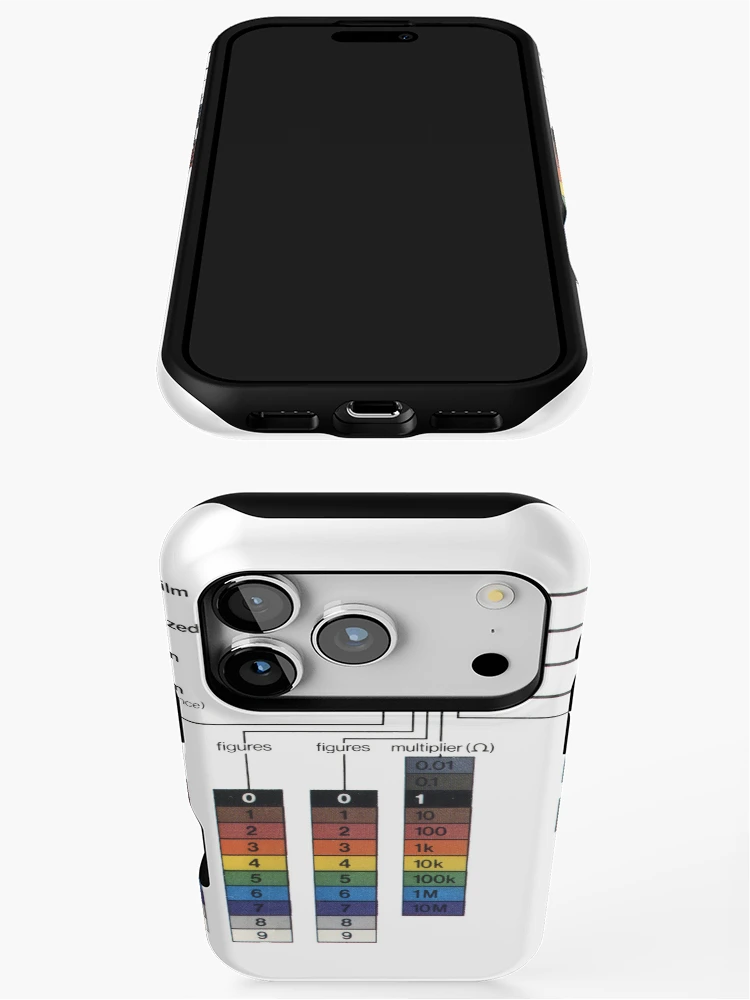 Thumbnail 3 of 4, iPhone Case, Resistor Color Code Chart - Electronics Reference Guide designed and sold by taspaul.