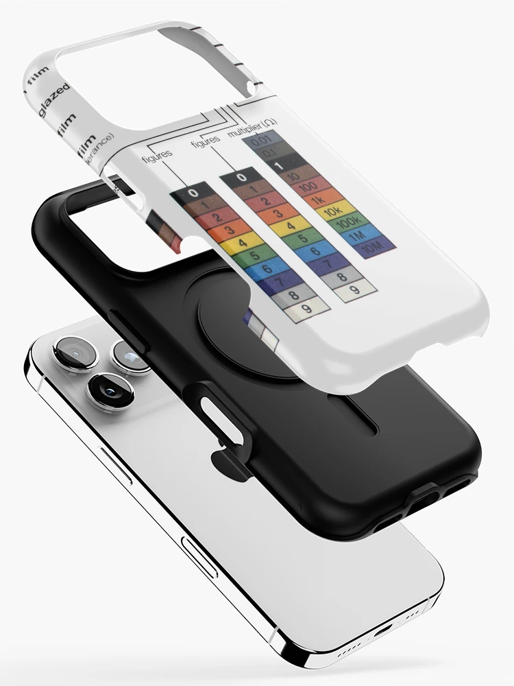 Thumbnail 2 of 4, iPhone Case, Resistor Color Code Chart - Electronics Reference Guide designed and sold by taspaul.