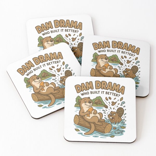 Item preview, Dam Drama – Otter vs Beaver Riverbank Snack Battle designed and sold by WildlifeInc.
