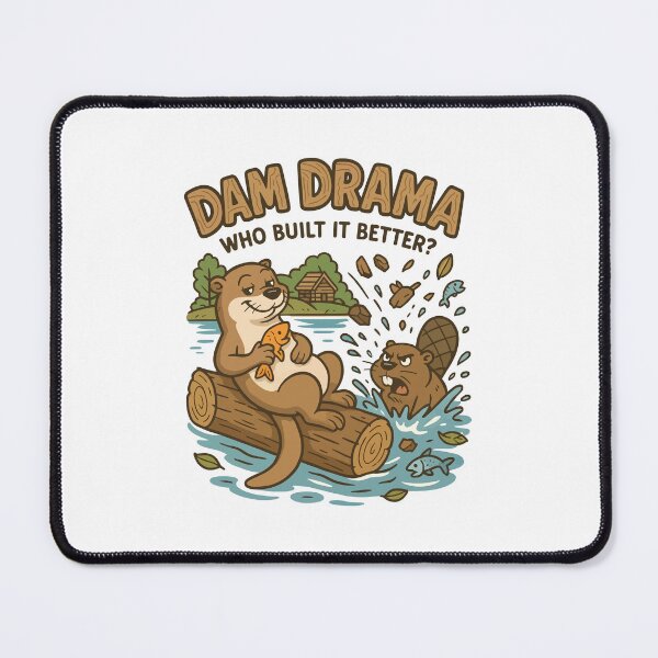 Item preview, Dam Drama – Otter vs Beaver Riverbank Snack Battle designed and sold by WildlifeInc.
