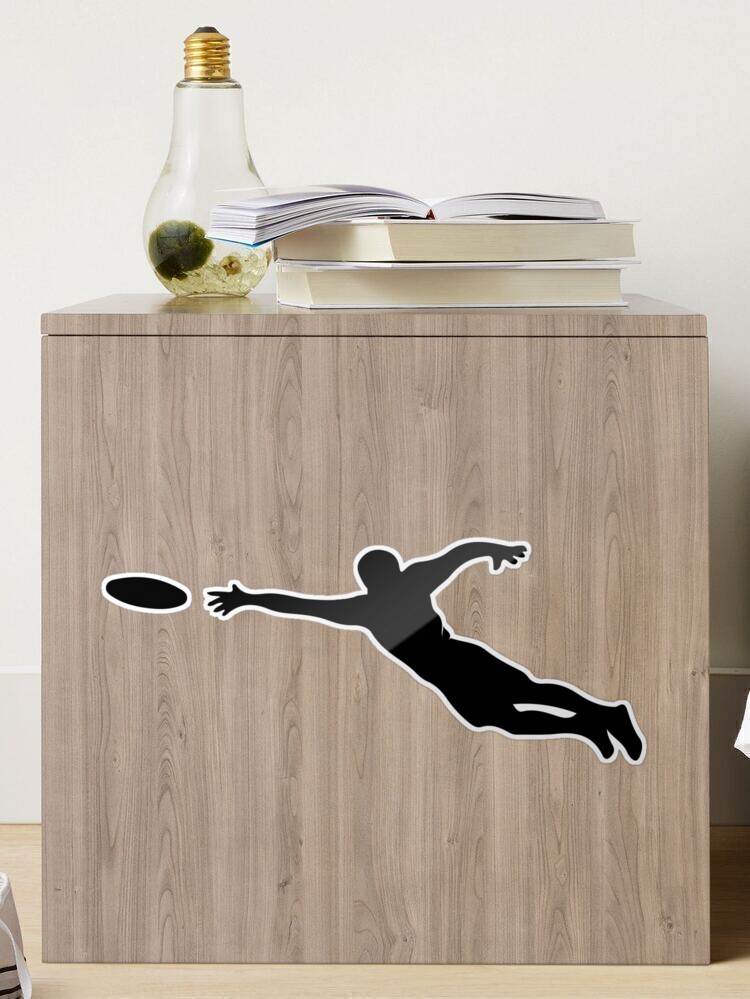 Ultimate Frisbee Silhouette V5 Sticker for Sale by TeeTimeGuys