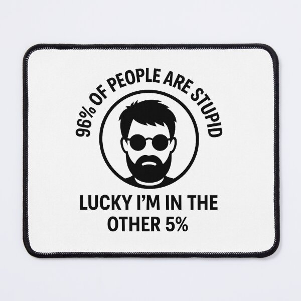 Item preview, “I’m in the Smart 5% – Funny Beard Guy Quote Shirt” designed and sold by authormikemuncy.