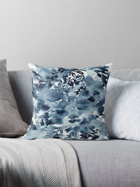 Item preview, Watercolor Abstract Painting Indigo designed and sold by mchristyani.