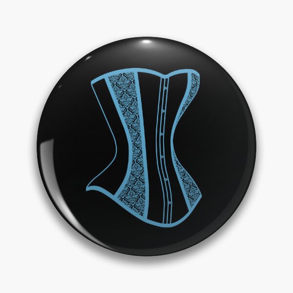 Item preview, Damask Corset - Blue designed and sold by SleeplessStitch.