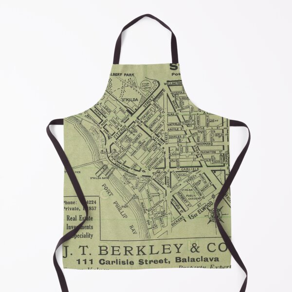 Item preview, Retro St Kilda Map - 1930s Melbourne Art designed and sold by taspaul.