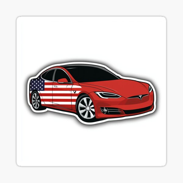 Artikel-Vorschau von USA Tesla Stoßstangenaufkleber, designt und verkauft von BrandyWine314.