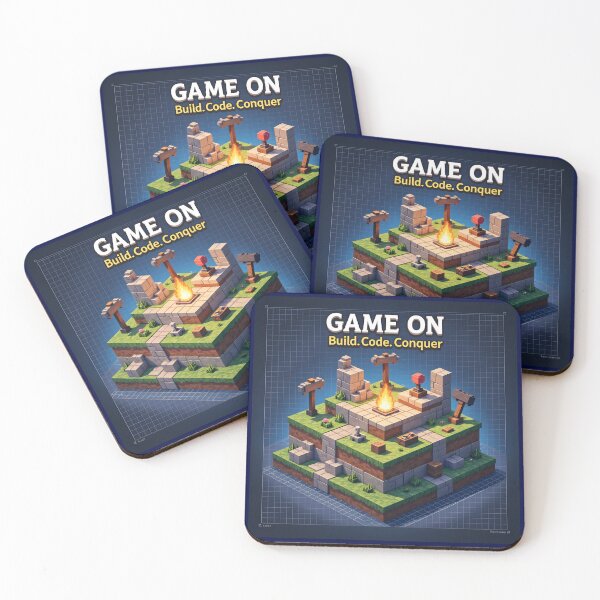 Item preview, Game On – Pixelated Fire Pit & Builder’s Landscape designed and sold by nhk999.