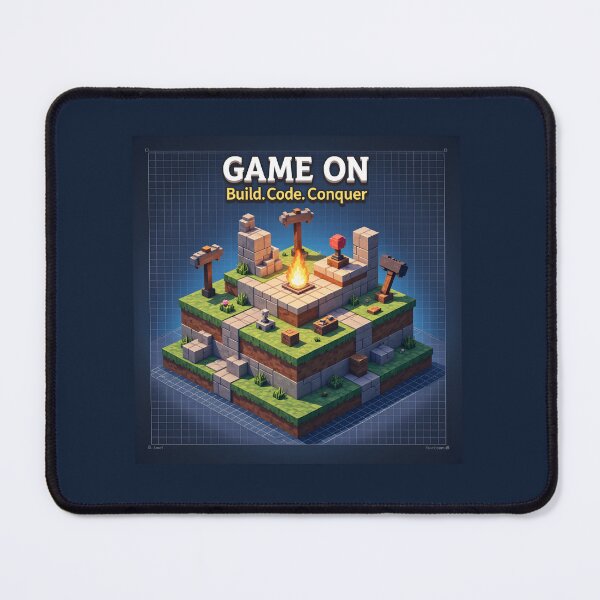 Item preview, Game On – Pixelated Fire Pit & Builder’s Landscape designed and sold by nhk999.