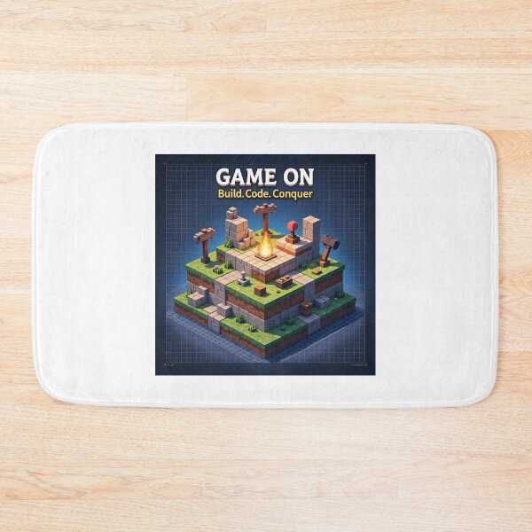 Item preview, Game On – Pixelated Fire Pit & Builder’s Landscape designed and sold by nhk999.