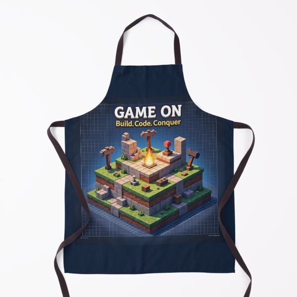 Item preview, Game On – Pixelated Fire Pit & Builder’s Landscape designed and sold by nhk999.