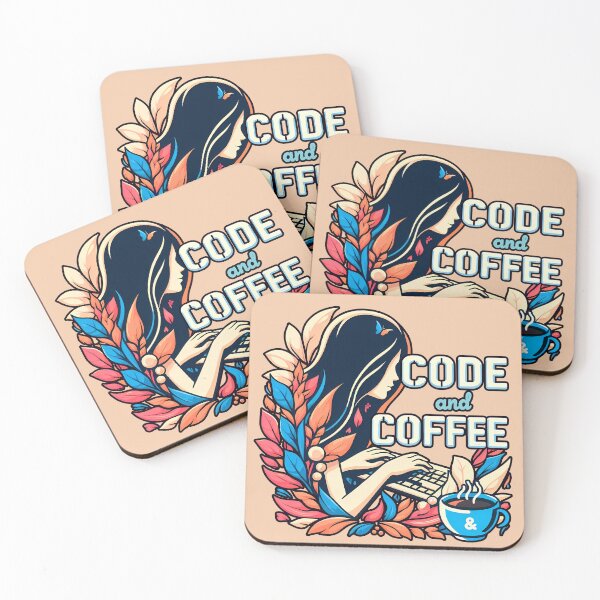 Item preview, Code and Coffee, typography designed and sold by maxmaj.