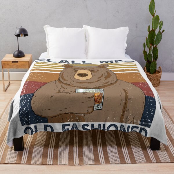 Item preview, Bourbon Bear Funny Quote – Call Me Old Fashioned Retro Bear designed and sold by Smell  Cloud.