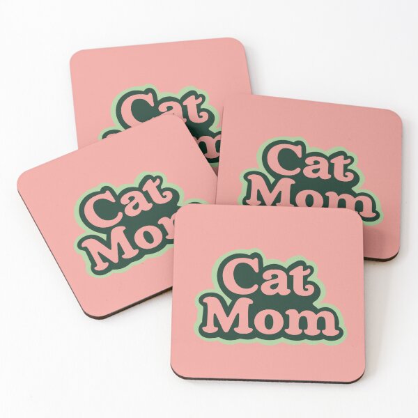 Item preview, Cat Mom Color Block Vintage Font Quote designed and sold by libscreates.