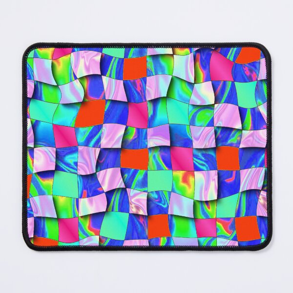 Item preview, Trippy Psychedelic Chessboard Holographic Checkers designed and sold by FestDrip.