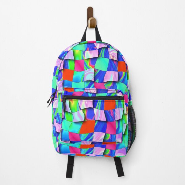 Item preview, Trippy Psychedelic Chessboard Holographic Checkers designed and sold by FestDrip.