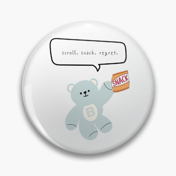 Item preview, Mono Bear Mood – Snack Regret Cycle (White / Transparent Background) designed and sold by mintmono-studio.