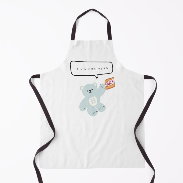 Item preview, Mono Bear Mood – Snack Regret Cycle (White / Transparent Background) designed and sold by mintmono-studio.