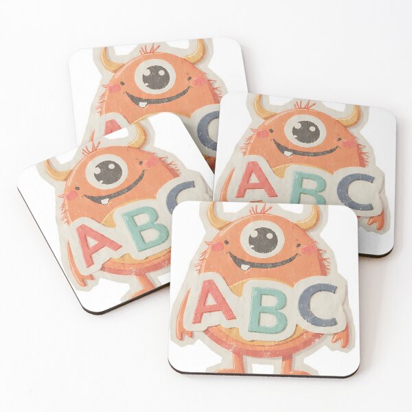 Item preview, Cute ABC School Monster designed and sold by PassionforLove.