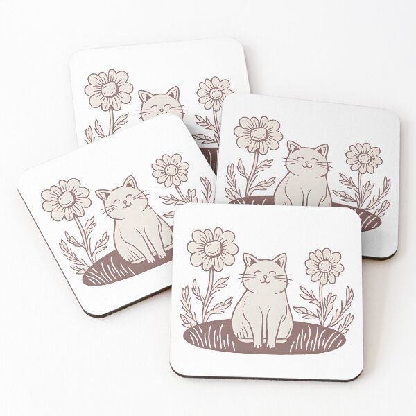 Item preview, Happy Wildflower Cat  designed and sold by happyjunk.