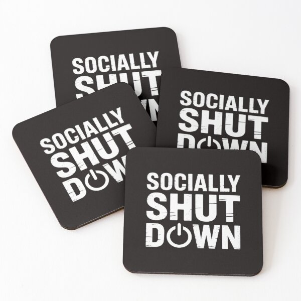 Item preview, Socially Shut Down – Funny Introvert Quote for Mental Recharge Moments designed and sold by BYTRINOOO.