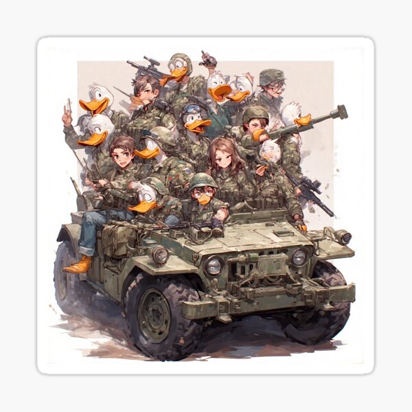 Item preview, jeep ducks military old school jeep designed and sold by bryancrevier.