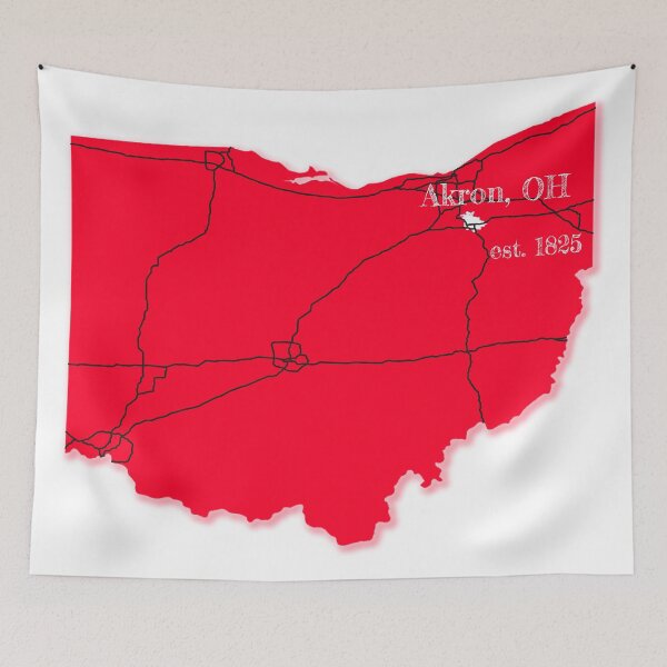 Item preview, Akron, OH [Red] designed and sold by PhilbonianDezin.