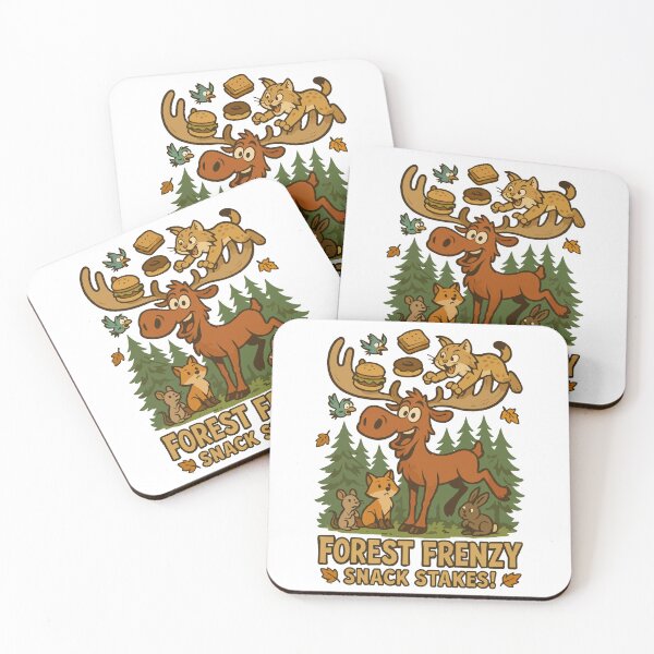 Item preview, Forest Frenzy – Moose vs Lynx in Antler Snack Battle designed and sold by WildlifeInc.