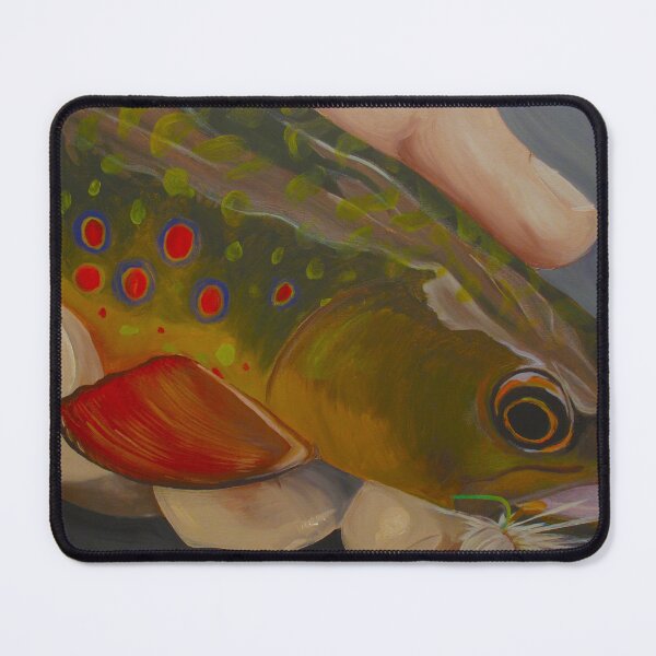 Item preview, Rainbow Trout Catch Oil Painting - Proud Angler Art designed and sold by taspaul.