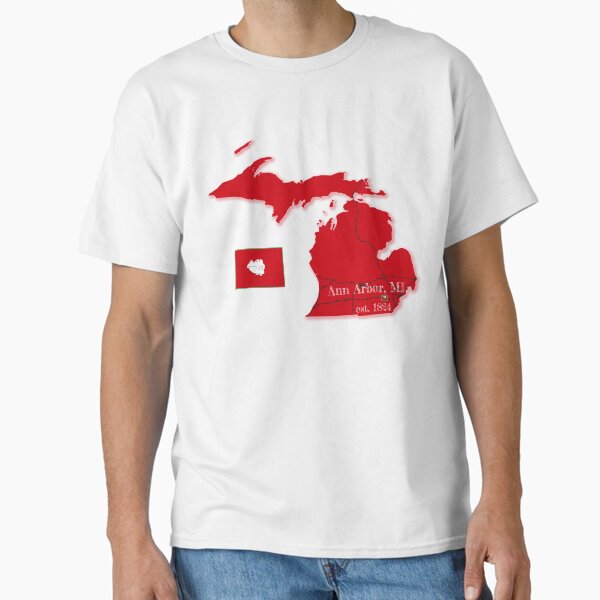 Vista previa del artículo con la obra «Ann Arbor, MI [Rojo]», diseñado y vendido por PhilbonianDezin.