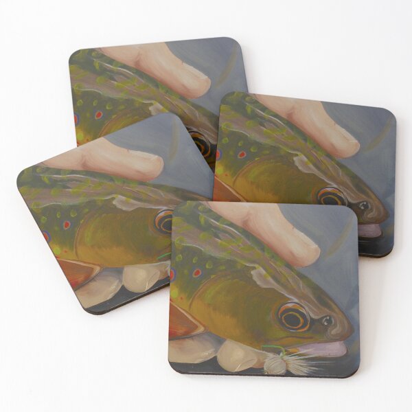 Item preview, Rainbow Trout Catch Oil Painting - Proud Angler Art designed and sold by taspaul.