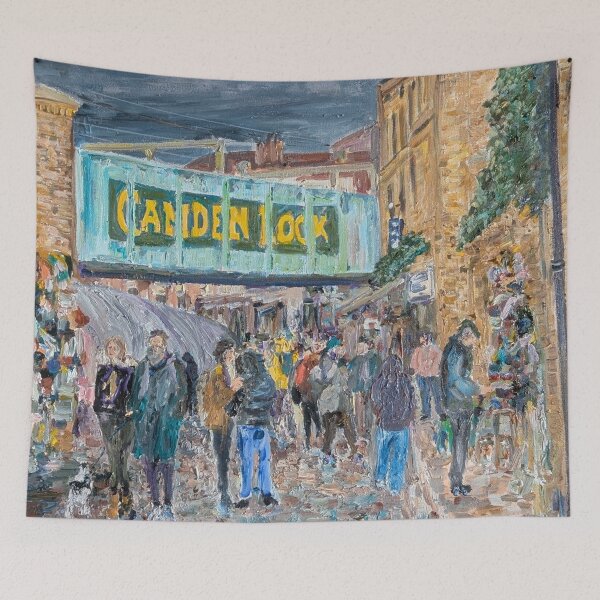 Item preview, Camden Market London Oil Painting designed and sold by martydav.