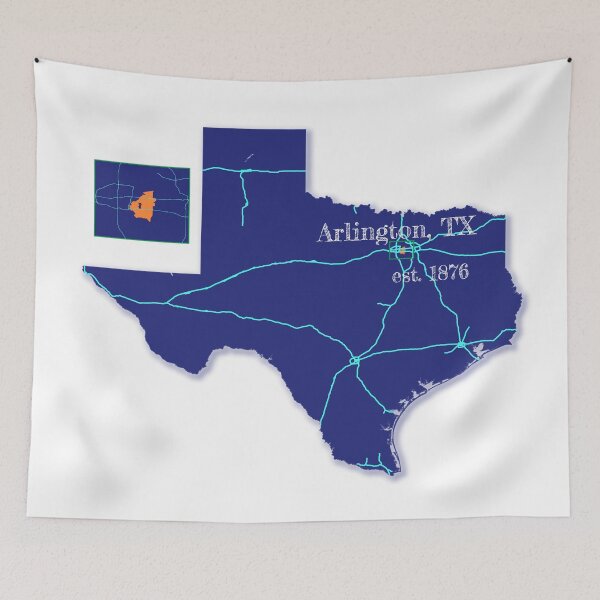 Item preview, Arlington, TX [Blue] designed and sold by PhilbonianDezin.