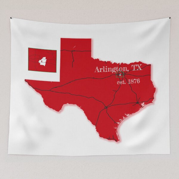 Item preview, Arlington, TX [Red] designed and sold by PhilbonianDezin.