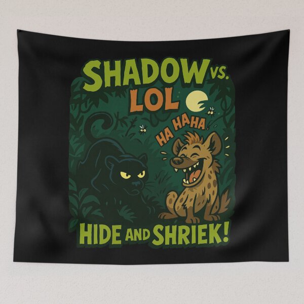 Item preview, Shadow vs. LOL – Panther Stealth vs Hyena Laughter Jungle Showdown designed and sold by WildlifeInc.