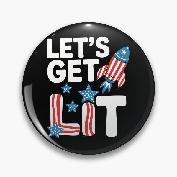 Item preview, Let's Get Lit Fireworks 4th of July Merica USA Flag designed and sold by brynatshop.