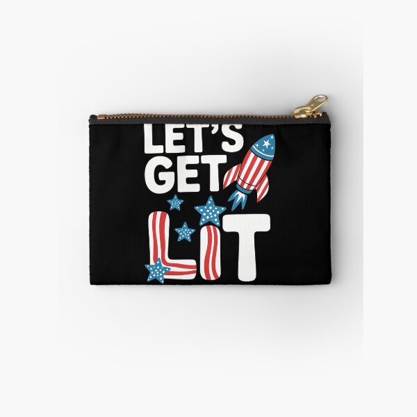 Item preview, Let's Get Lit Fireworks 4th of July Merica USA Flag designed and sold by brynatshop.