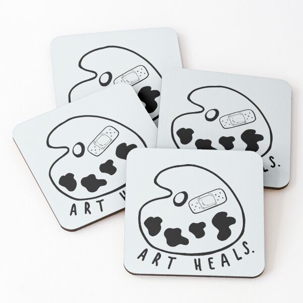 Item preview, Art Heals Paint Palette Bandage Artist OffWhite Black designed and sold by libscreates.
