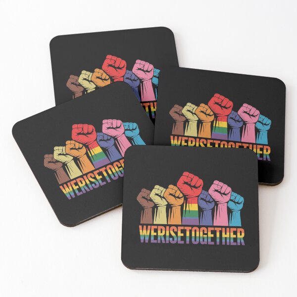 Item preview, We Rise Together Black Pride BLM LGBT Raised Fist Equality designed and sold by brynatshop.