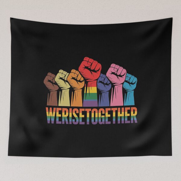 Item preview, We Rise Together Black Pride BLM LGBT Raised Fist Equality designed and sold by brynatshop.