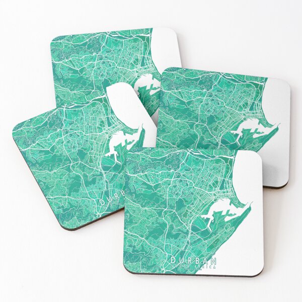 Item preview, Durban City Map of South Africa - Watercolor designed and sold by deMAP.