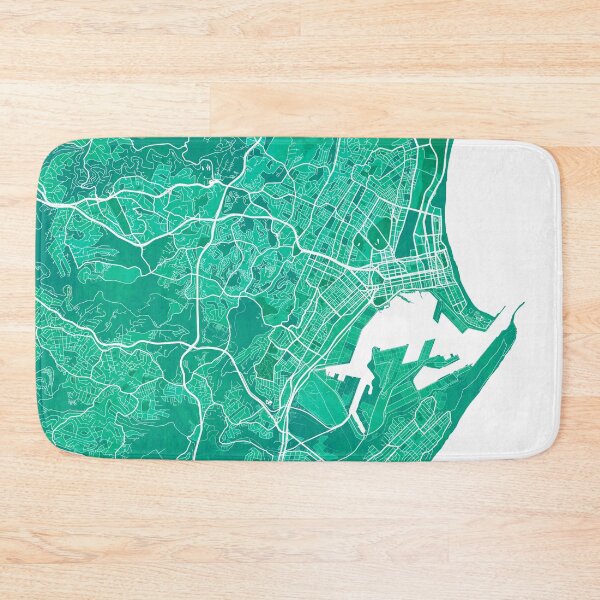 Item preview, Durban City Map of South Africa - Watercolor designed and sold by deMAP.