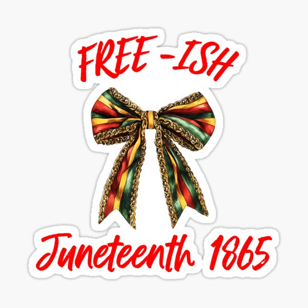 Item preview, Juneteenth FREE-ISH T-Shirt, African Flag Bow Tee designed and sold by MindfullyCreated.
