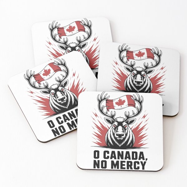Item preview, O Canada, No Mercy – Fierce Red Moose with Canadian Flag designed and sold by Taans-Creation.