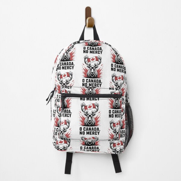 Item preview, O Canada, No Mercy – Fierce Red Moose with Canadian Flag designed and sold by Taans-Creation.