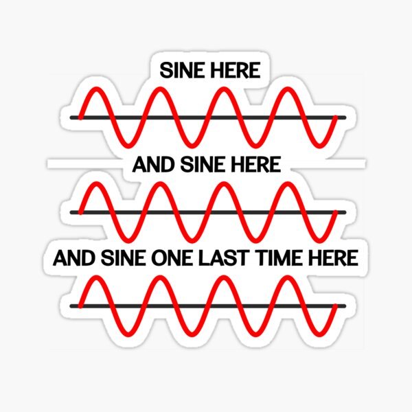 Sine Wave Stickers | Redbubble