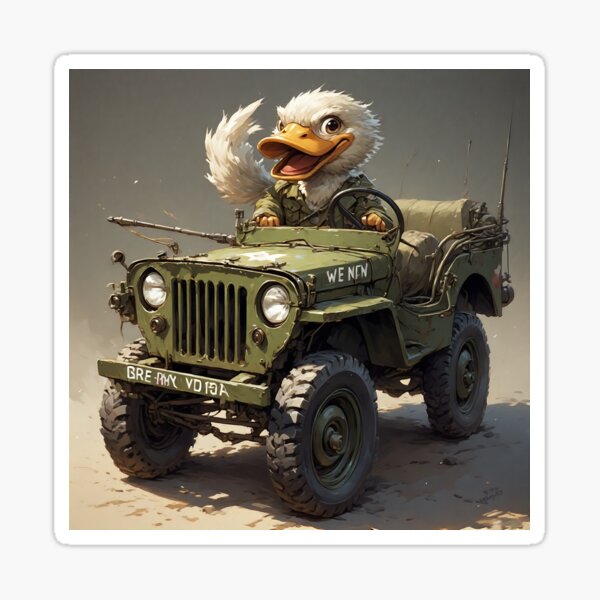 Item preview, jeep ducks green army designed and sold by bryancrevier.