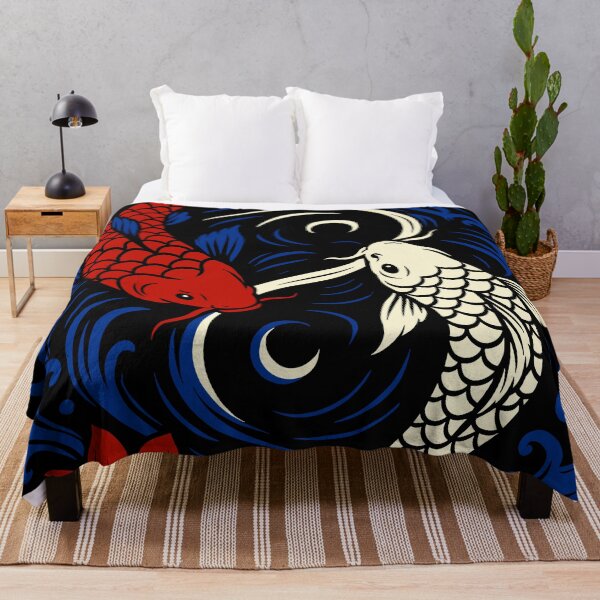 Item preview, Koi Yin-Yang with Lotus – Japanese Water Art designed and sold by Artbyminga.