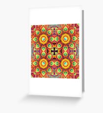 cover abstraction colors bumper garden floral purple seamless colorful repeat pattern Greeting Card