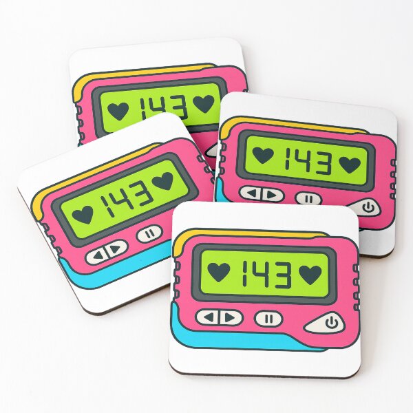 Item preview, 90s Retro Pager – Neon Green “♥143♥” Nostalgia Design designed and sold by Soft rot studio.